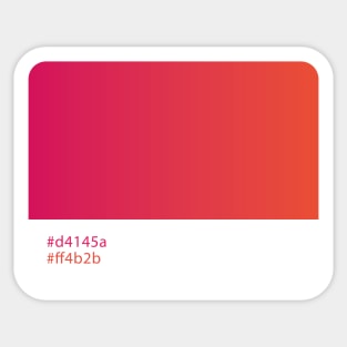 Pantone palette gradient Pink Sticker